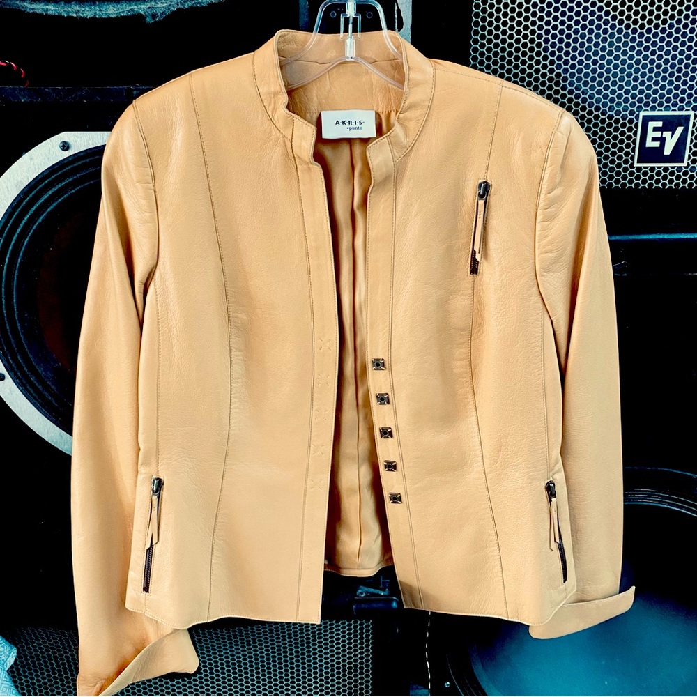 Akris Punto Lambskin leather jacket